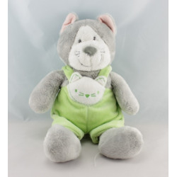 Doudou chat tigré gris qui miaule NICOTOY 