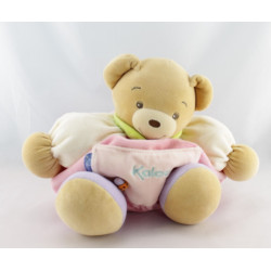 Doudou ours patapouf rouge orange mauve vert coccinelle KALOO