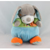 Doudou Chien gris bleu vert pois Jongleur MOTS D'ENFANTS