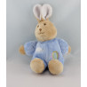 Doudou lapin blanc pull bleu nuage mongolfiere GIPSY