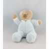 Mini Doudou ours brun pyjama bleu NATTOU