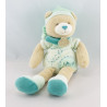 Doudou ours Bibou bleu turquoise DOUDOU ET COMPAGNIE