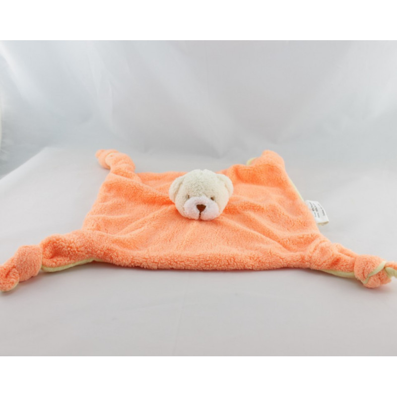 Doudou plat rose rose blanc BABOU