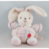 Doudou Lapin Boule rose bleu fleurs Liliblue KALOO