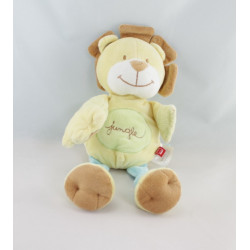 Doudou lion jaune bleu Jungle TEX