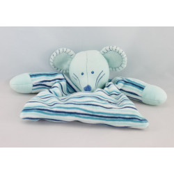 Doudou plat dentition souris bleu TIAMO COLLECTION