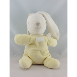 Doudou lapin jaune blanc TARTINE ET CHOCOLAT