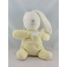 Doudou lapin jaune blanc TARTINE ET CHOCOLAT
