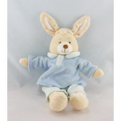 Doudou lapin beige bleu JOLLYBABY