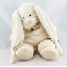 Doudou lapin écru beige rayé NICOTOY