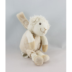 Doudou hochet mouton blanc beige BABY NAT