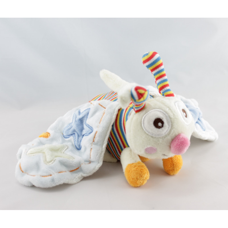 Doudou et compagnie chenille papillon reversible Le jardin merveilleux