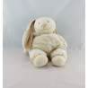 Doudou lapin écru rayé bleu NICOTOY