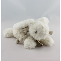Doudou lapin blanc gris tout doux DOUDOU ET COMPAGNIE