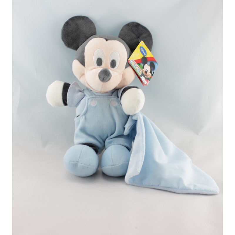 Doudou bébé Mickey bleu avec mouchoir DISNEY NICOTOY
