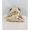 Doudou plat ours souris beige TIAMO COLLECTION