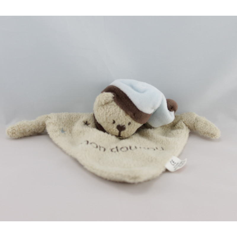 Doudou plat triange ours beige Mon Doudou BABY ON BOARD