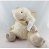 Doudou mouton blanc pull rayé beige PLAYKIDS