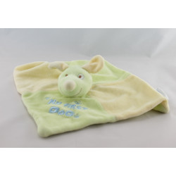 Doudou plat souris verte jaune My First Dog KIABI BEBE