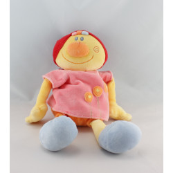 Doudou Billy et Babette rose bonnet rouge NATTOU