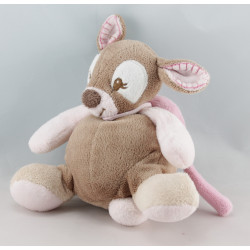 Doudou musical faon biche Rosy marron rose NATTOU 