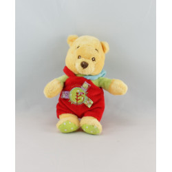 Doudou winnie salopette rouge vert oiseau DISNEY BABY