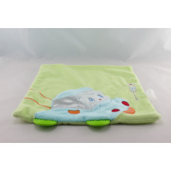 Doudou  plat vert voiture bleu KITCHOUN KIABI