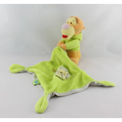 Doudou Tigrou lapin mouchoir vert pois DISNEY