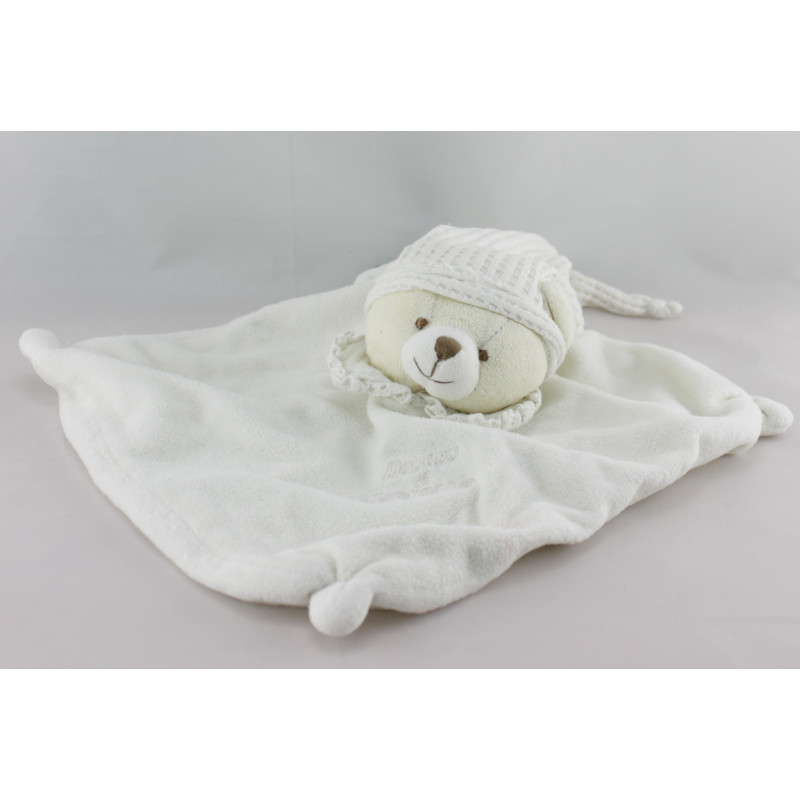 Doudou et compagnie plat ours blanc col blanc