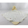 Doudou Winnie avec mouchoir couverture blanche satin abeille Disney