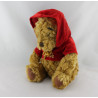 Peluche Winnie l'ourson pull rouge à capuche DISNEY