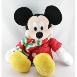 Peluche Mickey manteau rouge écharpe DISNEY STORE 2010