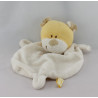 Doudou plat ours jaune blanc PETIT KIMBALOO