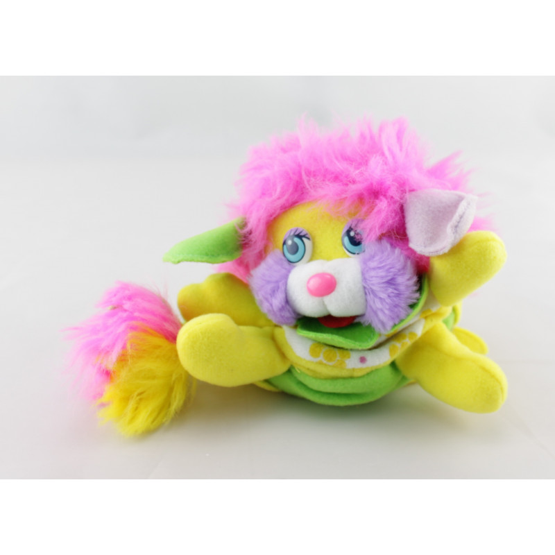 Peluche Popples fleur mauve vert année 1987 MATTEL 