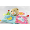  Doudou plat musical ours satin bleu rose vert étoile lune chien  mouton VTECH