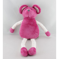 Doudou souris rose étoiles OBAIBI 