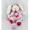 Doudou et compagnie photoluminescent lapin rose étoiles
