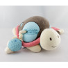 Doudou tortue marron rouge bleu BABY TO LOVE