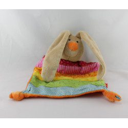 Doudou plat lapin multicolore SIGIKID