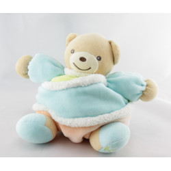 Doudou ours bleu orange vert Spirale LOLLIES KALOO