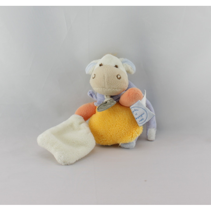 Doudou et compagnie attache tétine vache mouchoir