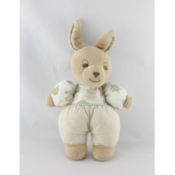 Doudou ours beige vichy TARTINE ET CHOCOLAT