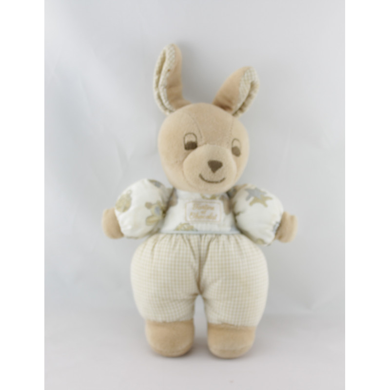 Doudou ours beige vichy TARTINE ET CHOCOLAT