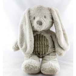 Doudou lapin beige marron TEX
