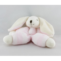 Doudou pantin lapin blanc rose CMP