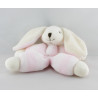 Doudou pantin lapin blanc rose CMP