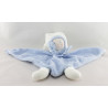 Doudou plat triangle lutin bleu blanc NOUNOURS