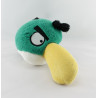 Peluche oiseau ANGRY BIRDS vert et blanc