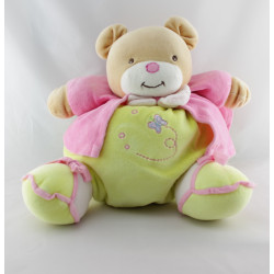 Doudou ours patapouf jaune rose papillon MGM