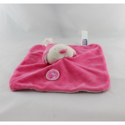 Doudou  plat oiseau rose SUCRE D'ORGE